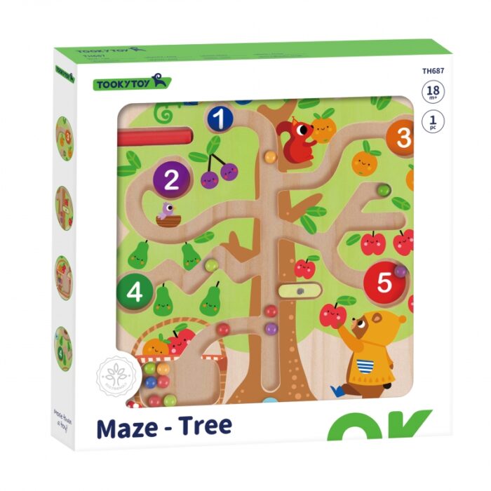 TOOKY TOY Labirynt Drzewko Owocowe Magnetyczne Nauka Liczenia - obrazek 8