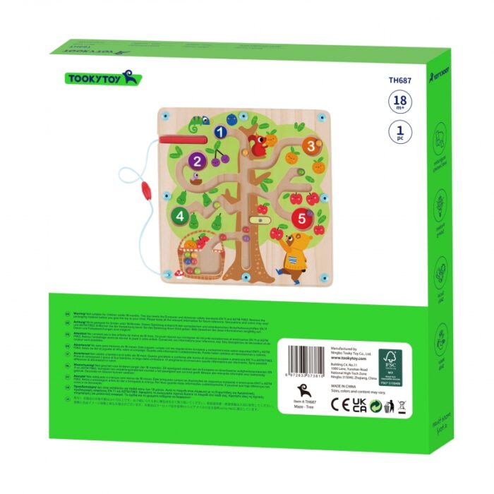 TOOKY TOY Labirynt Drzewko Owocowe Magnetyczne Nauka Liczenia - obrazek 9