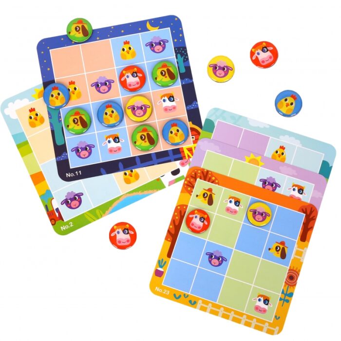 TOOKY TOY Gra Sudoku Dla Dzieci Wersja Farma - obrazek 13