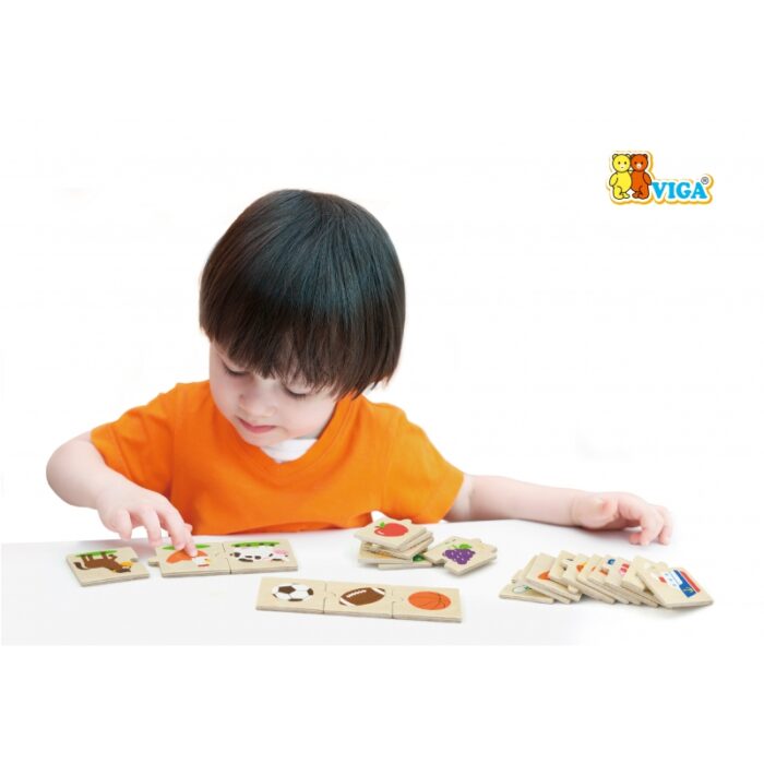 Drewniane Puzzle Logiczne Viga Toys 24 Elementy - obrazek 2