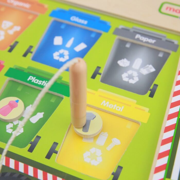MASTERKIDZ Tablica Magnetyczna Segregowanie Odpadów Ciężarówka do Recyklingu Montessori - obrazek 7
