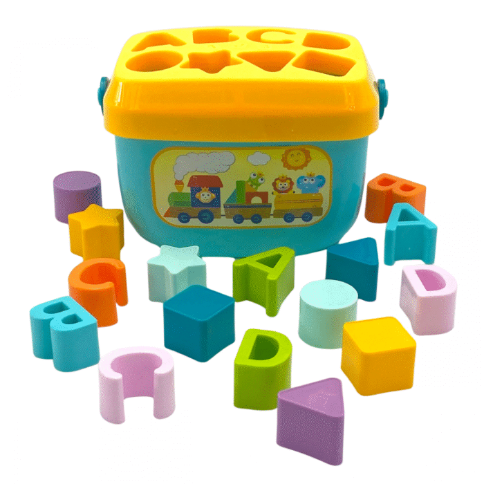 WOOPIE BABY Sorter 2w1 Skrzynka Walizka + Nauka Alfabetu i Kształtów - obrazek 7