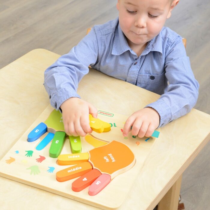 MASTERKIDZ Edukacyjna Tabliczka Drewniana Liczenie Na Palcach - obrazek 3