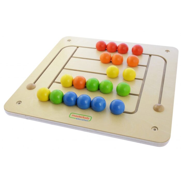 MASTERKIDZ Tablica Ścienna Edukacyjna Labirynt Koraliki Montessori - obrazek 2