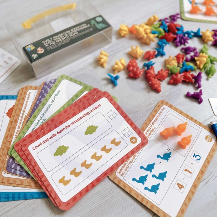 WOOPIE Zestaw Edukacyjny Nauka Liczenia Montessori Sorter Dinozaury 95 el. - obrazek 2