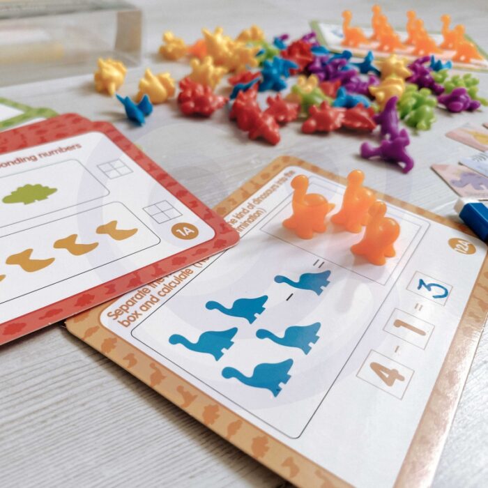 WOOPIE Zestaw Edukacyjny Nauka Liczenia Montessori Sorter Dinozaury 95 el. - obrazek 3