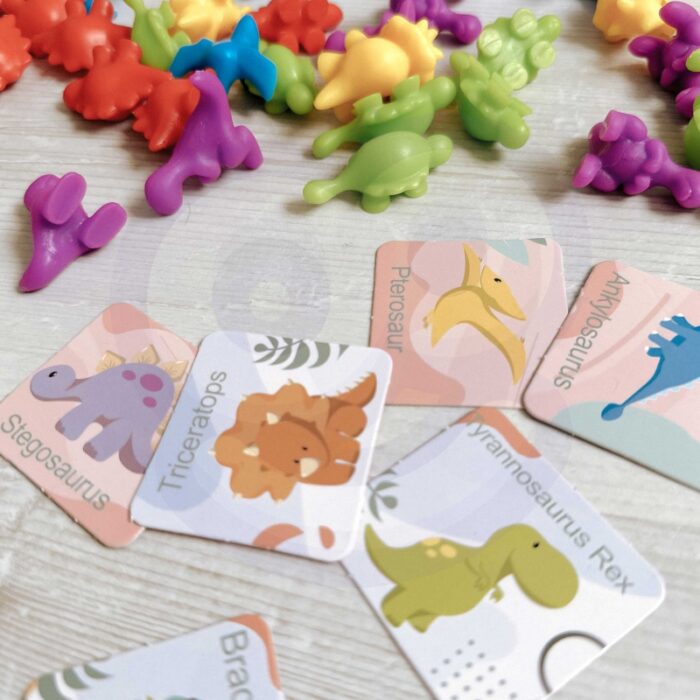 WOOPIE Zestaw Edukacyjny Nauka Liczenia Montessori Sorter Dinozaury 95 el. - obrazek 4