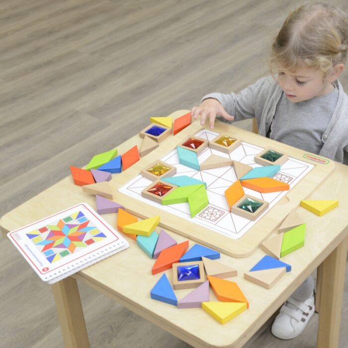 MASTERKIDZ Układanka Mozaika Nauka Kolorów i Kształtów Tangram Montessori - obrazek 5