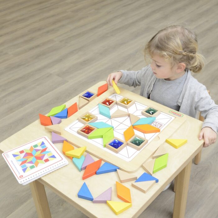 MASTERKIDZ Układanka Mozaika Nauka Kolorów i Kształtów Tangram Montessori - obrazek 6