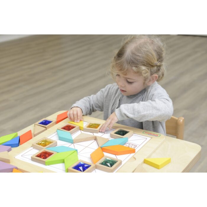 MASTERKIDZ Układanka Mozaika Nauka Kolorów i Kształtów Tangram Montessori - obrazek 7