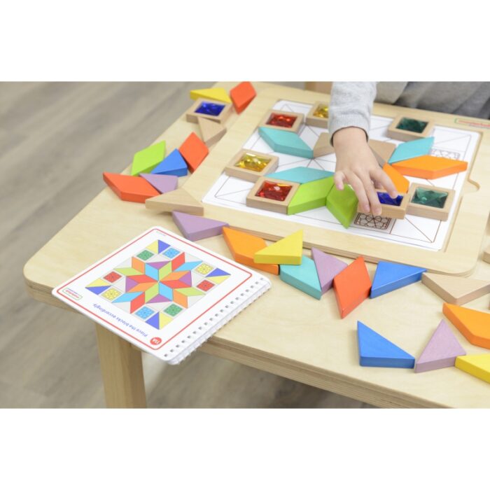 MASTERKIDZ Układanka Mozaika Nauka Kolorów i Kształtów Tangram Montessori - obrazek 8