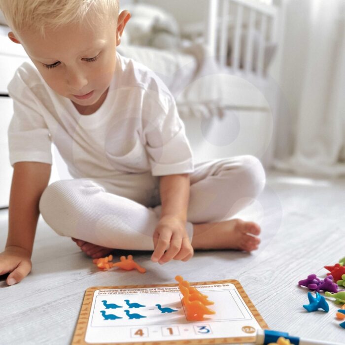 WOOPIE Zestaw Edukacyjny Nauka Liczenia Montessori Sorter Dinozaury 95 el. - obrazek 6