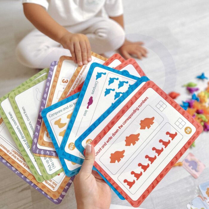 WOOPIE Zestaw Edukacyjny Nauka Liczenia Montessori Sorter Dinozaury 95 el. - obrazek 8