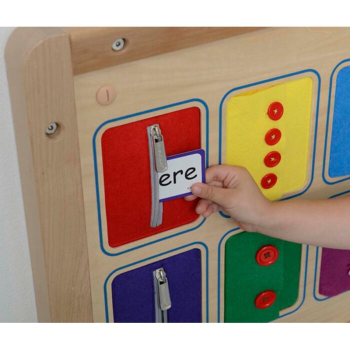 MASTERKIDZ Tablica Ścienna Otwieranie I Zamykanie Zamków Suwaki Guziki Montessori - obrazek 6