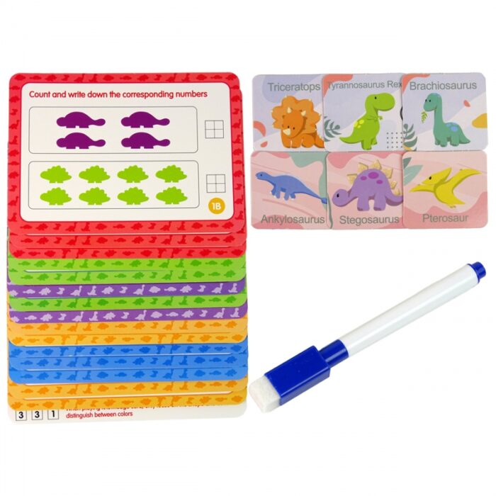 WOOPIE Zestaw Edukacyjny Nauka Liczenia Montessori Sorter Dinozaury 95 el. - obrazek 11