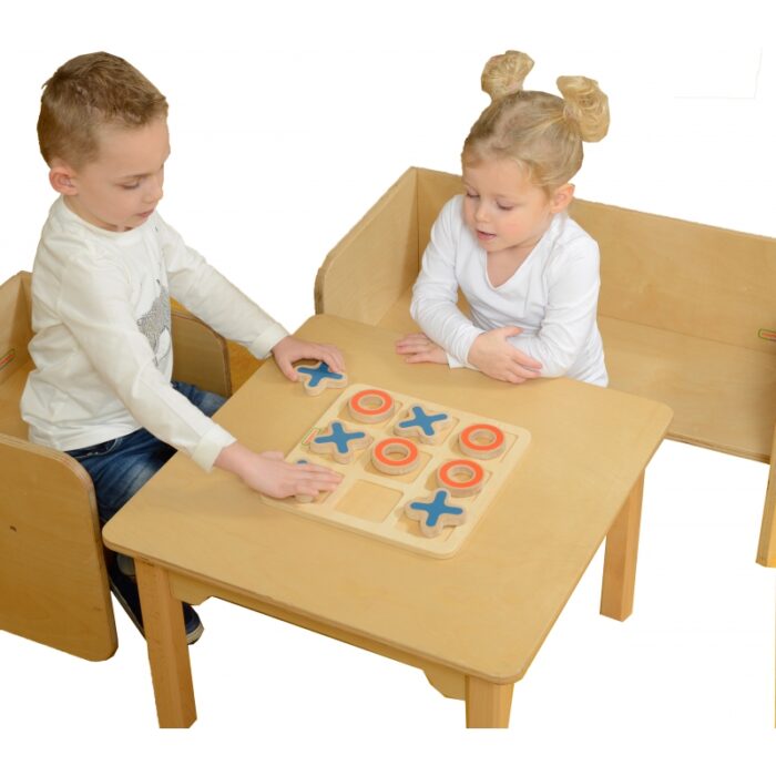 MASTERKIDZ Kółko I Krzyżyk Drewniana Gra Dla Dzieci Logiczna Łamigłówka - obrazek 4