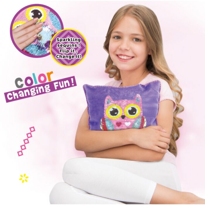 WOOPIE ART&FUN Zestaw Kreatywny Poduszka do Ozdobienia Sówka - obrazek 2