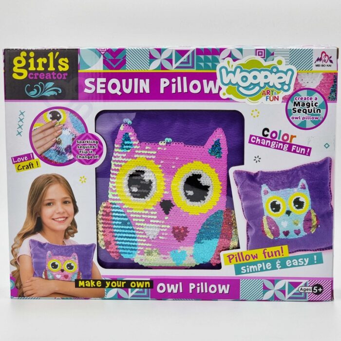 WOOPIE ART&FUN Zestaw Kreatywny Poduszka do Ozdobienia Sówka - obrazek 5