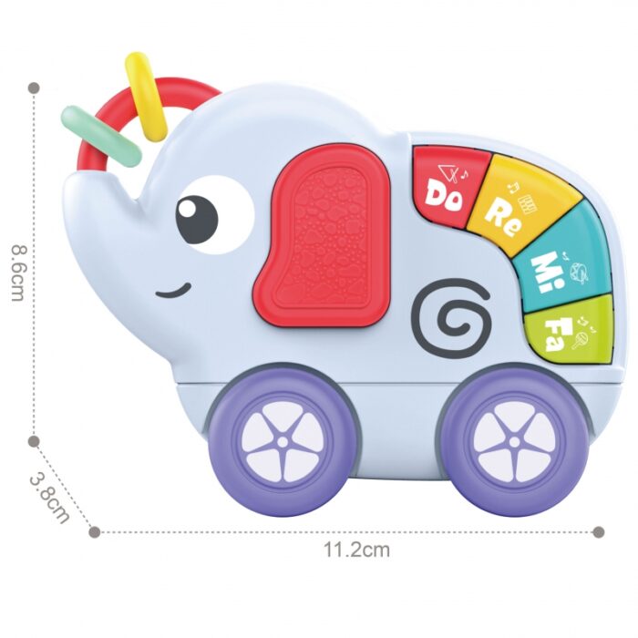 WOOPIE BABY Zabawka Sensoryczna Muzyczna dla Niemowląt Słonik - obrazek 2