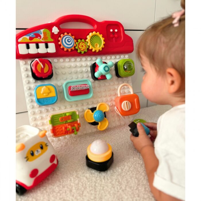 WOOPIE BABY Montessori Tablica Manipulacyjna Kolorowy Panel Aktywności - obrazek 2