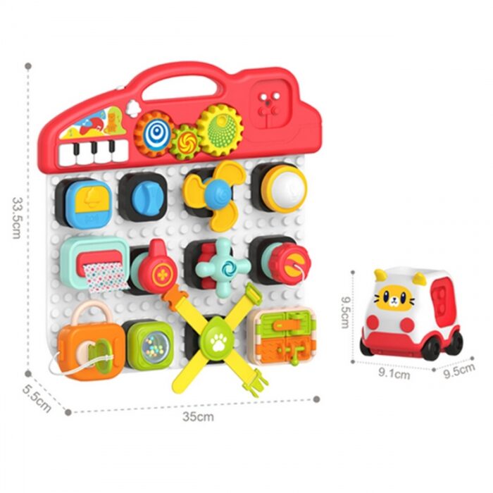 WOOPIE BABY Montessori Tablica Manipulacyjna Kolorowy Panel Aktywności - obrazek 6