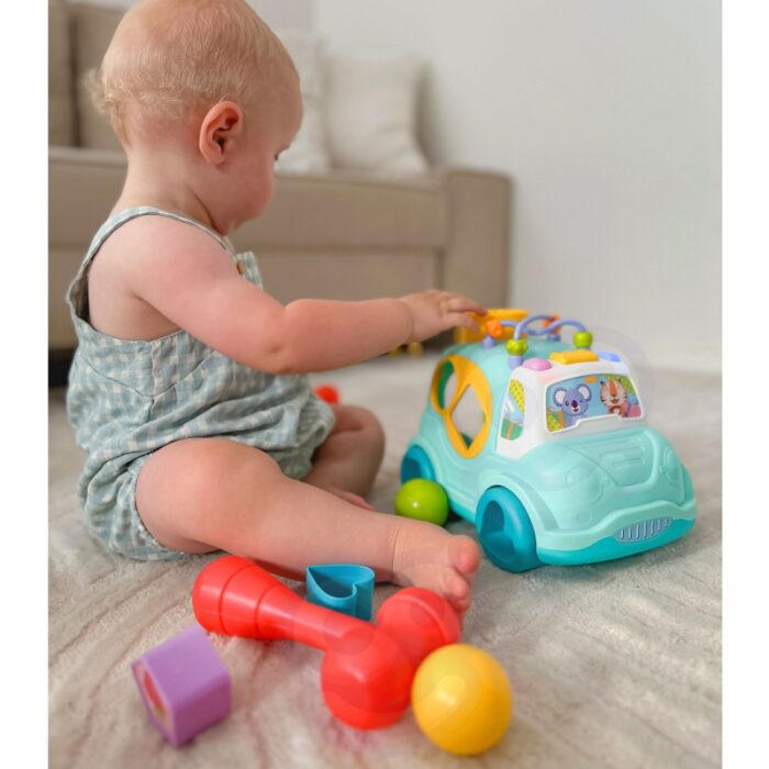 WOOPIE BABY Interaktywny Samochodzik Muzyczny Sorter Montessori Niebieski - obrazek 2