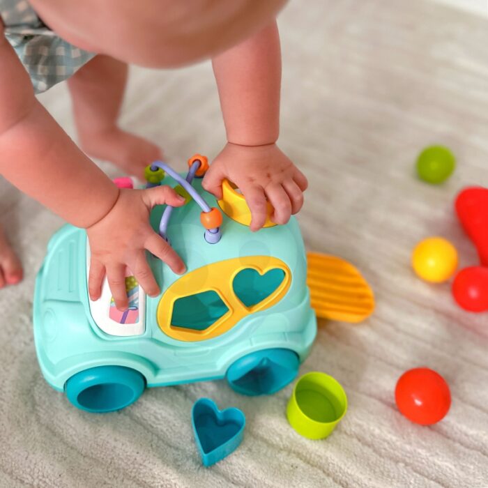 WOOPIE BABY Interaktywny Samochodzik Muzyczny Sorter Montessori Niebieski - obrazek 3