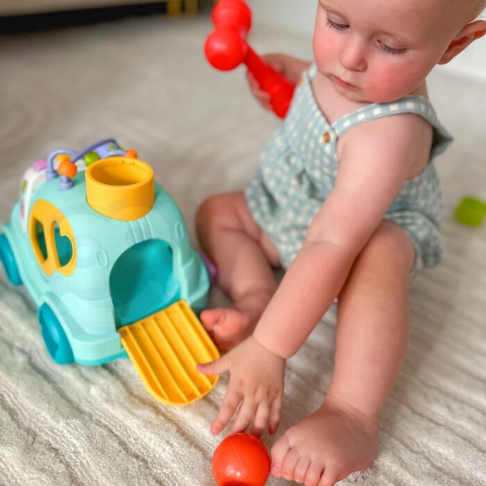 WOOPIE BABY Interaktywny Samochodzik Muzyczny Sorter Montessori Niebieski - obrazek 4