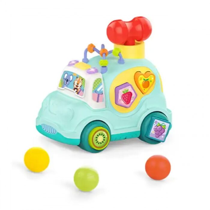 WOOPIE BABY Interaktywny Samochodzik Muzyczny Sorter Montessori Niebieski - obrazek 5