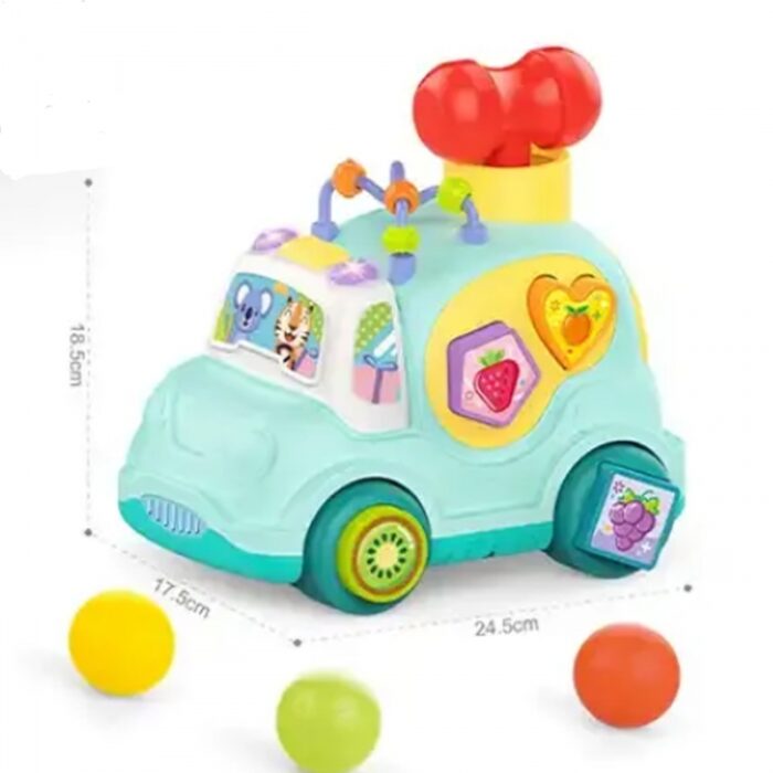 WOOPIE BABY Interaktywny Samochodzik Muzyczny Sorter Montessori Niebieski - obrazek 14