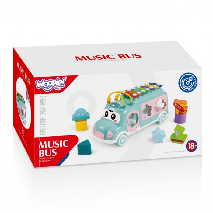 WOOPIE BABY Samochodzik Muzyczny Sorter z Cymbałkami Zielony - obrazek 8