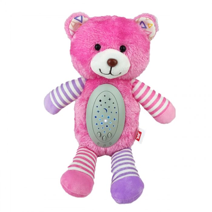 WOOPIE BABY Przytulanka Usypiacz Projektor 2w1 Różowy Miś - 10 Kołysanek - obrazek 5