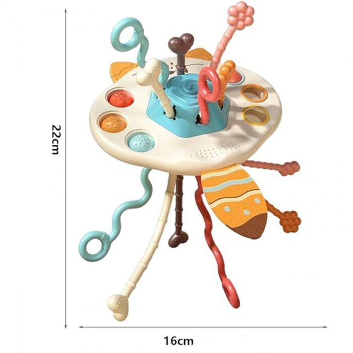WOOPIE BABY Zabawka Sensoryczna Montessori Gryzak Grzechotka Wielofunkcyjny Lis - obrazek 5