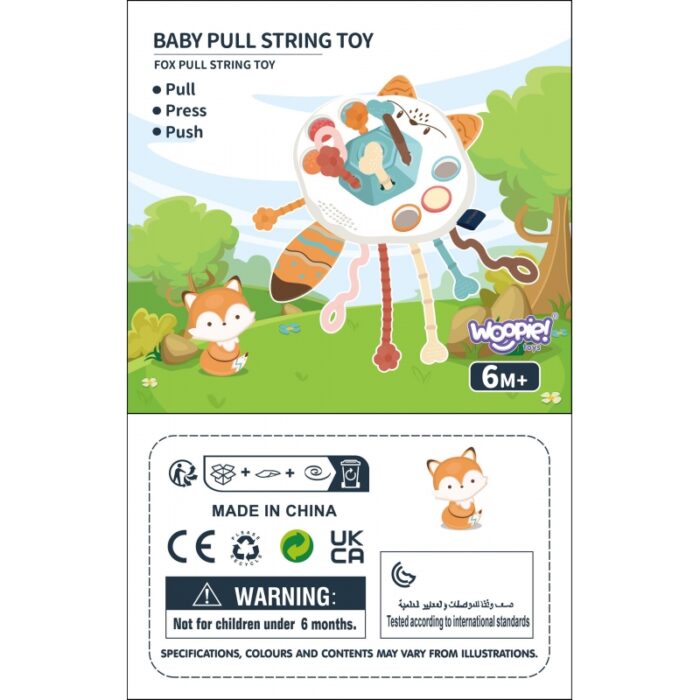 WOOPIE BABY Zabawka Sensoryczna Montessori Gryzak Grzechotka Wielofunkcyjny Lis - obrazek 6