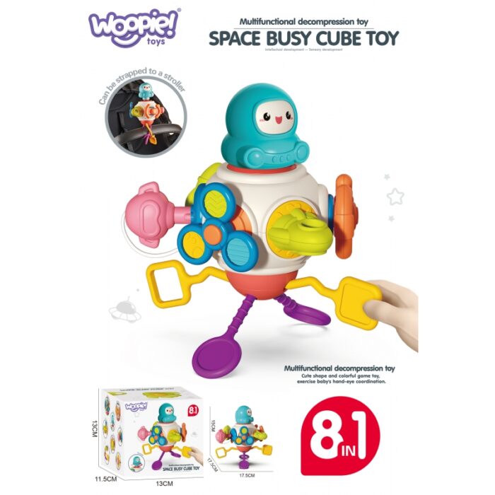 WOOPIE BABY Kostka Sześciościan Montessori Sensoryczna 8w1 - obrazek 6