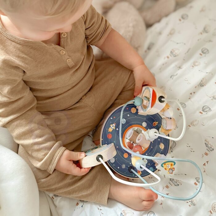 TOOKY TOY Drewniana Rakieta Pętla Motoryczna Labirynt - obrazek 4