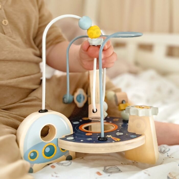 TOOKY TOY Drewniana Rakieta Pętla Motoryczna Labirynt - obrazek 5