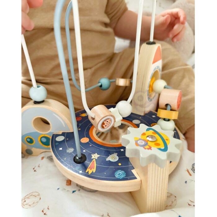 TOOKY TOY Drewniana Rakieta Pętla Motoryczna Labirynt - obrazek 6
