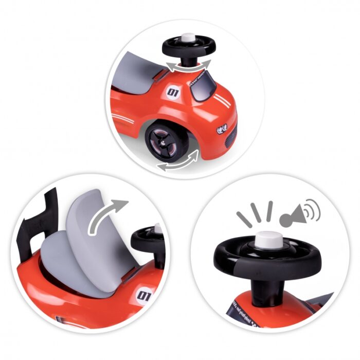 Smoby Czerwony Jeździk z klaksonem Ride-On - obrazek 3