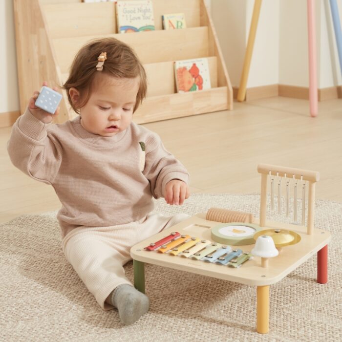 Viga Drewniany Stolik Edukacyjny Muzyczny Sensoryczny 7W1 - obrazek 4