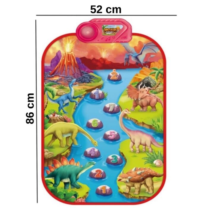 WOOPIE Duża Mata Muzyczna Pianino XL Dinozaury Interaktywna - obrazek 4