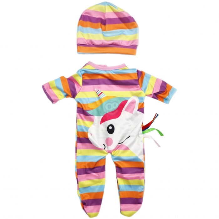 WOOPIE ROYAL Ubranko dla Lalki Zestaw Pajacyk Body Jednorożec Czapeczka 43-46 cm - obrazek 9