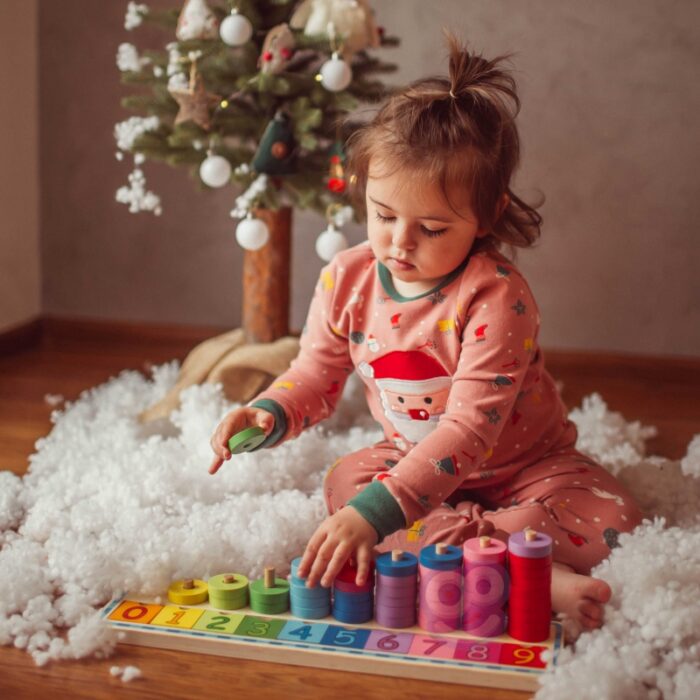 WOOPIE GREEN Układanka Nauka Liczenia i Kolorów Montessori 56 el. - obrazek 2
