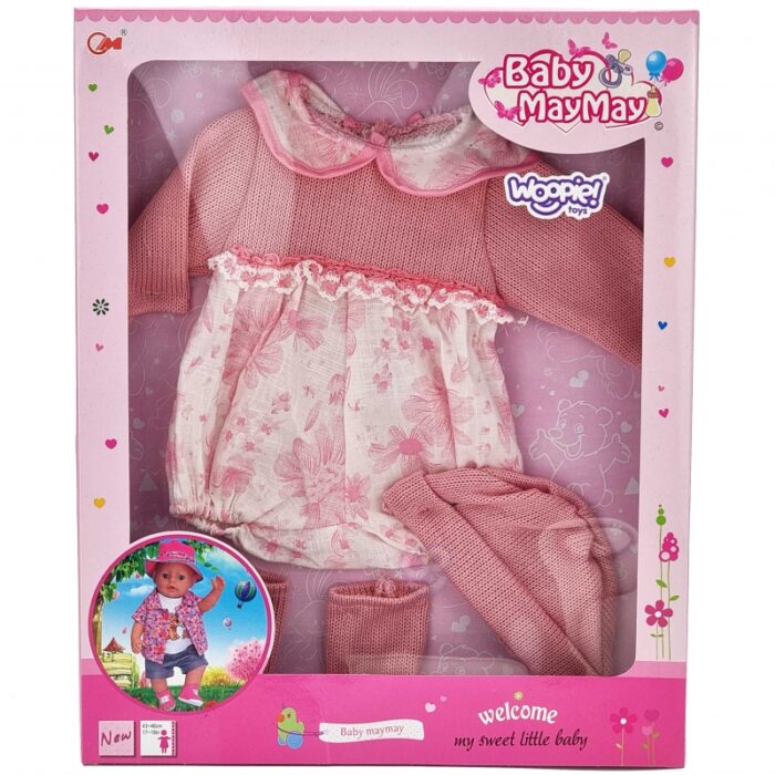 WOOPIE Ubranko dla Lalki Zestaw Sukienka Czapeczka 43 - 46 cm Różowy - obrazek 6