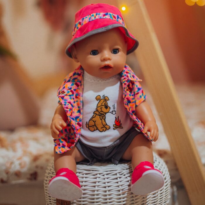 WOOPIE ROYAL Kolorowe Ubranko dla Lalki Piesek Kurteczka Czapeczka 43-46 cm - obrazek 5