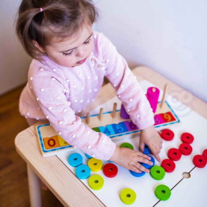 WOOPIE GREEN Układanka Nauka Liczenia i Kolorów Montessori 56 el. - obrazek 5