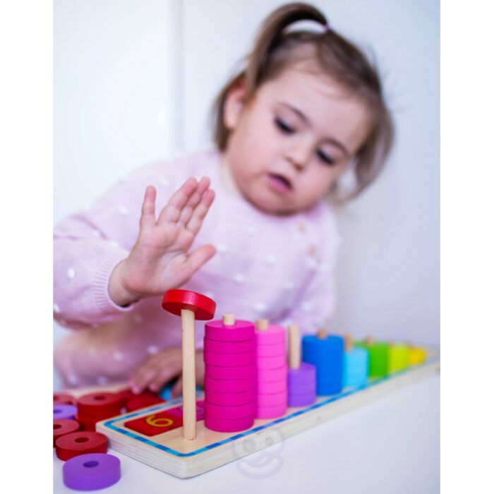 WOOPIE GREEN Układanka Nauka Liczenia i Kolorów Montessori 56 el. - obrazek 13