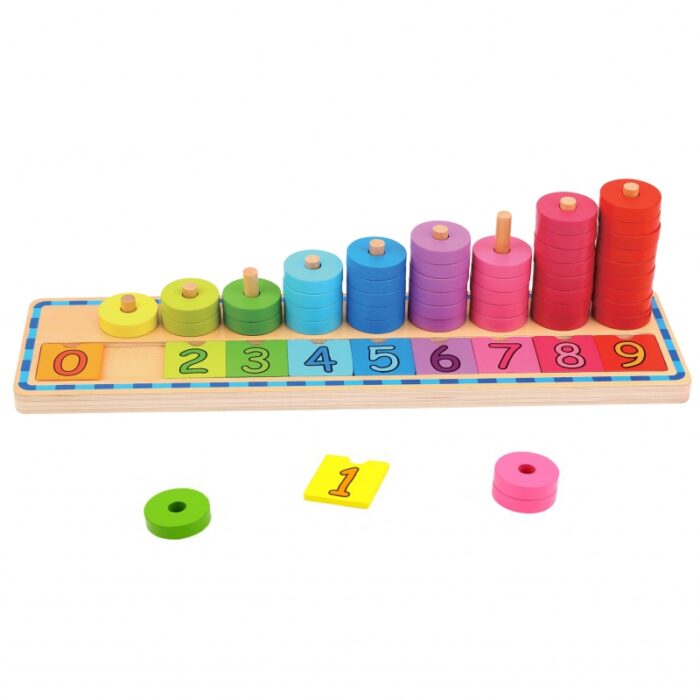 WOOPIE GREEN Układanka Nauka Liczenia i Kolorów Montessori 56 el. - obrazek 15