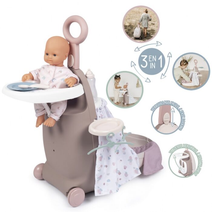 SMOBY Baby Nurse Wielofunkcyjna Walizka z łóżeczkiem dla lalki - obrazek 9