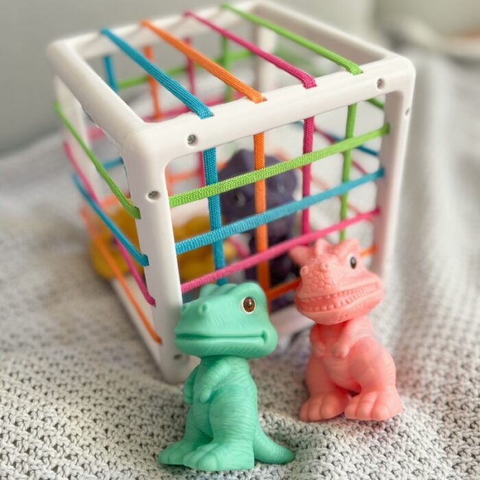 WOOPIE Elastyczna Kostka Sensoryczna Sorter dla Dzieci Kolorowe Dinozaury 6 el. - obrazek 6